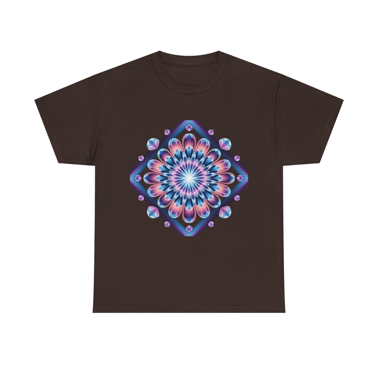 Vibrant Mandala Tee - Heavy Cotton Shirt, Bohemian Style Top, Casual Wear, Gift for Her, Festival Fashion, Summer Style