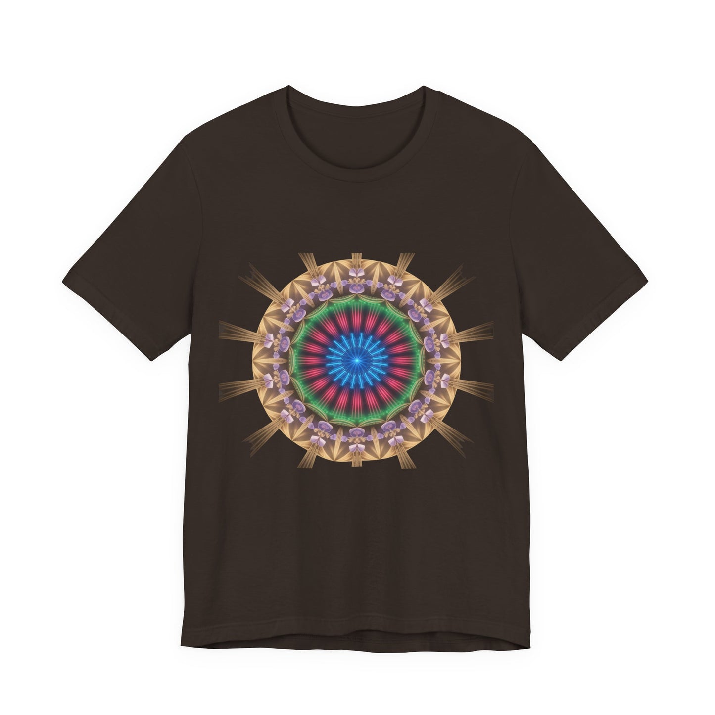 Vibrant Mandala Women Tee, Festival Wear, Boho Style, Casual Summer Tee, Gift for Friends