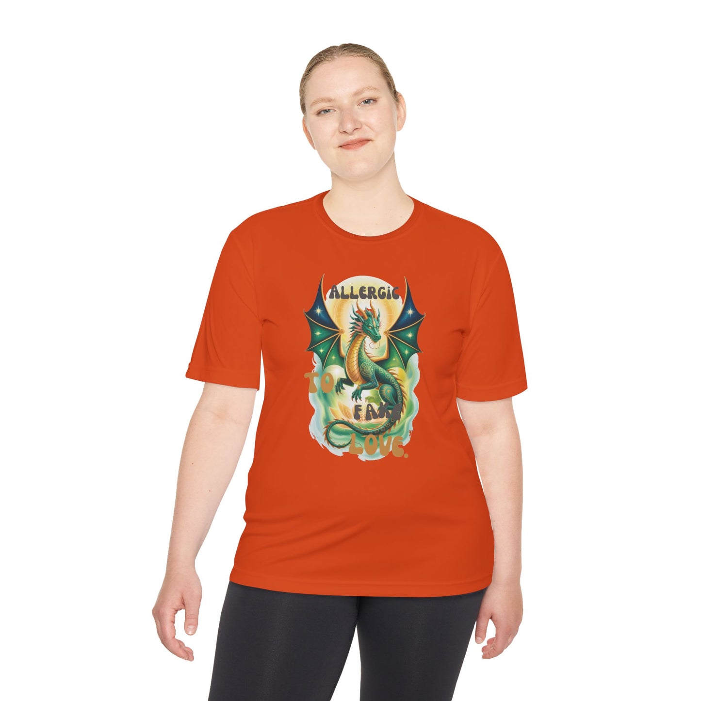 Dragon Allergy Moisture Wicking Tee, Funny T-Shirt for Allergy Awareness, Gift for Dragon Lovers, Fitness Wear, Unique Humor Tee