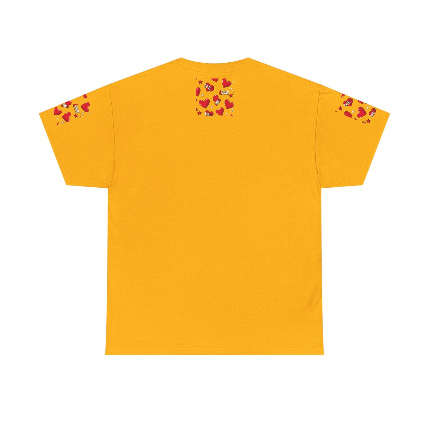 Romantic Love Heart Heavy Cotton Tee - Perfect for Everyday Wear