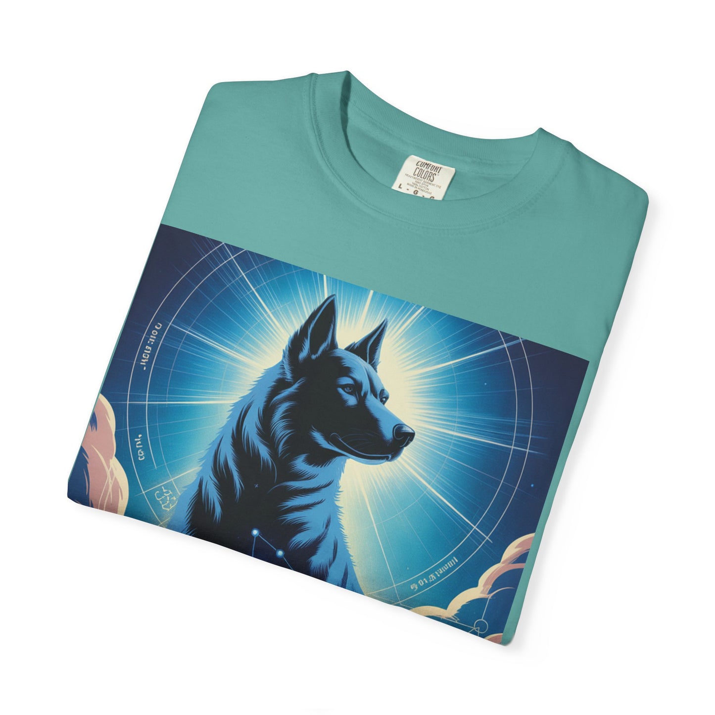 Cosmic Canine Men's T-shirt | Starry Dog Graphic Tee, Animal Lover Gift, Soft Cotton Top, Casual Wear, Unique Pet Shirt