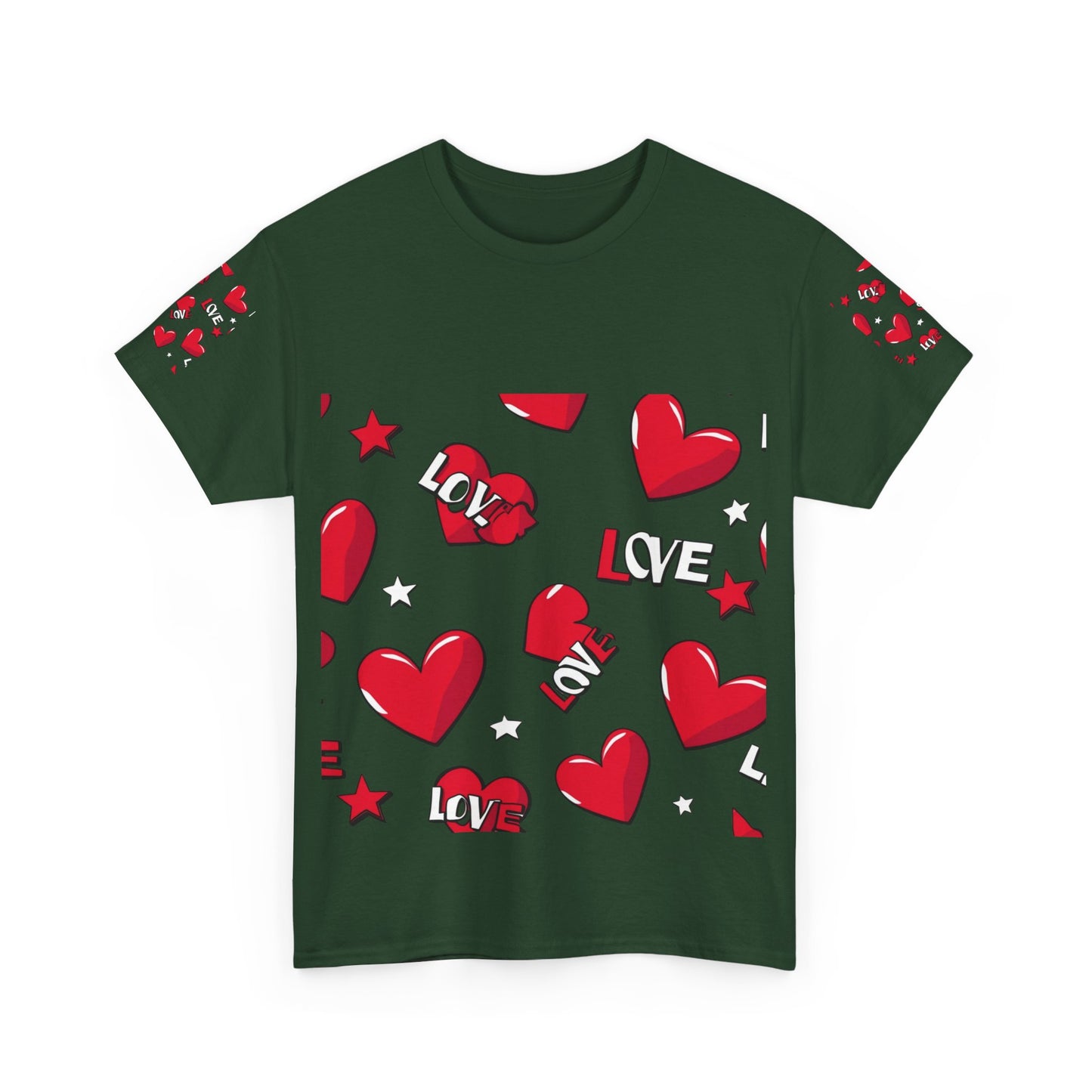 Maglietta in cotone pesante con cuore romantico - Perfetta per San Valentino e per tutti i giorni