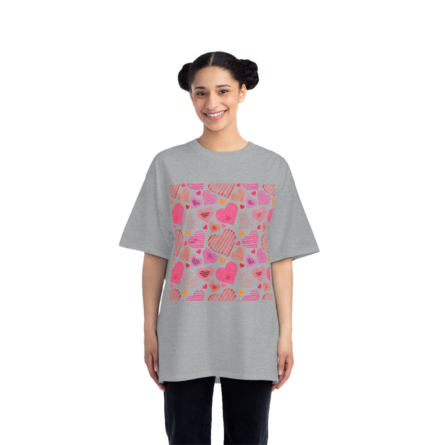 Cute Heart Pattern Short-Sleeve T-Shirt