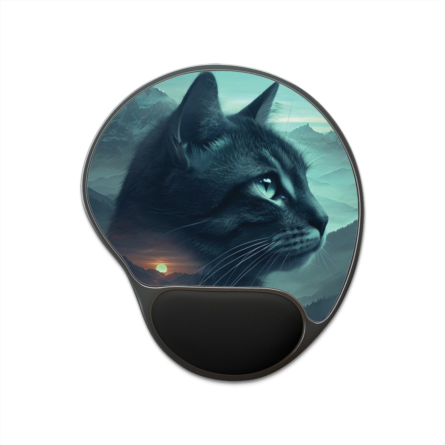 Cat-Themed Mouse Pad with Wrist Rest - Comfortable Desk Accessory for Cat Lovers