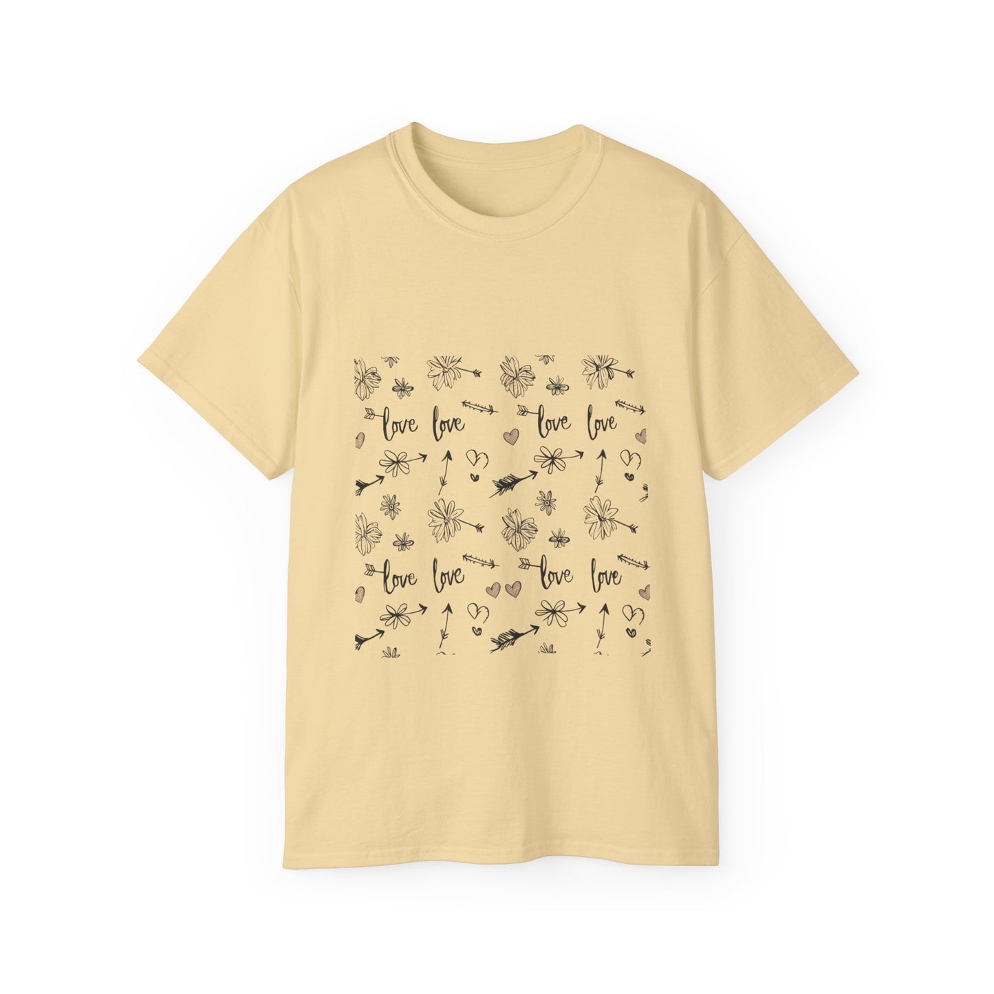 Love Floral Ultra Cotton Tee - Cute & Comfortable Shirt for Every Occasion