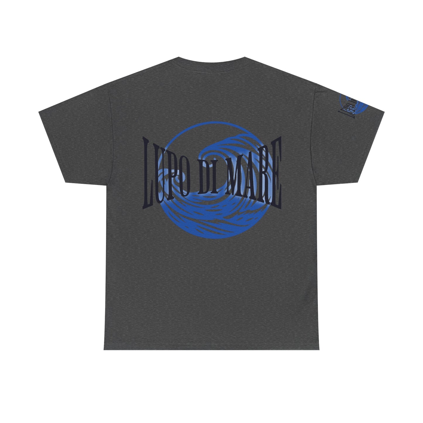 Camiseta de algodón grueso Lupo di Mare: camiseta gráfica Ocean Vibes