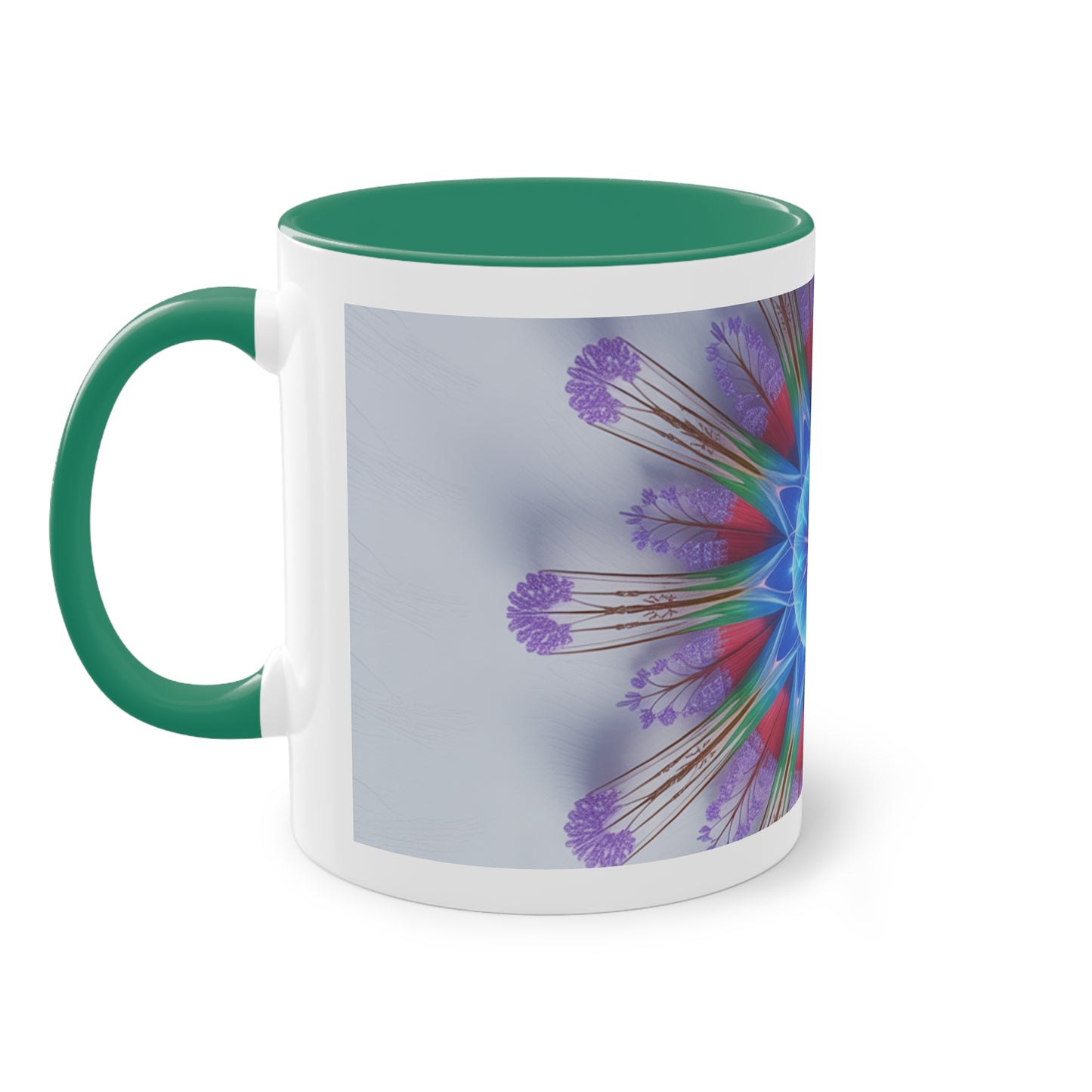 Kaleidoscope Two-Tone Coffee Mug - Vibrant Art Mug for Home & Office, Unique Gift for Coffee Lovers, Decorative Drinkware