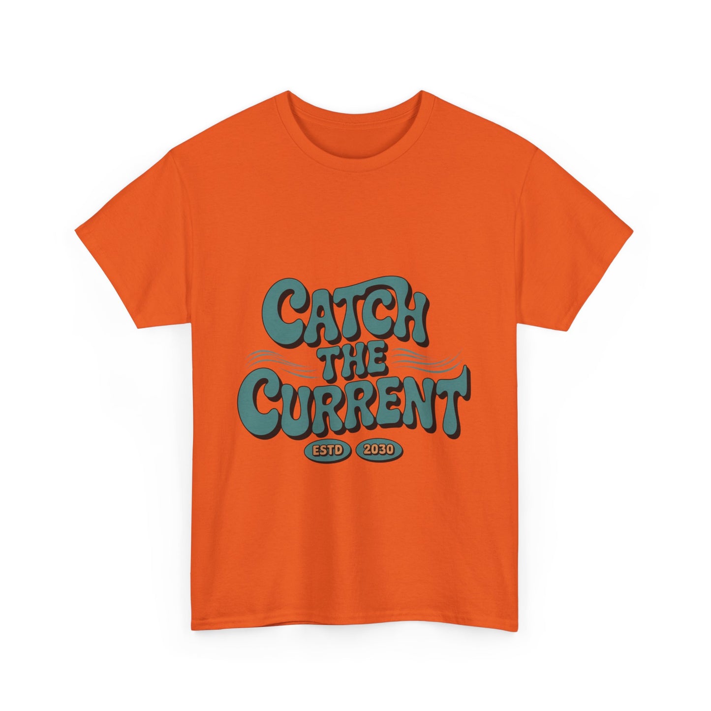 Catch the Current Tee, Relaxed Cotton T-Shirt, Beach Vibe Top, Casual Wear, Perfect Gift for Surfers, Summer Fun