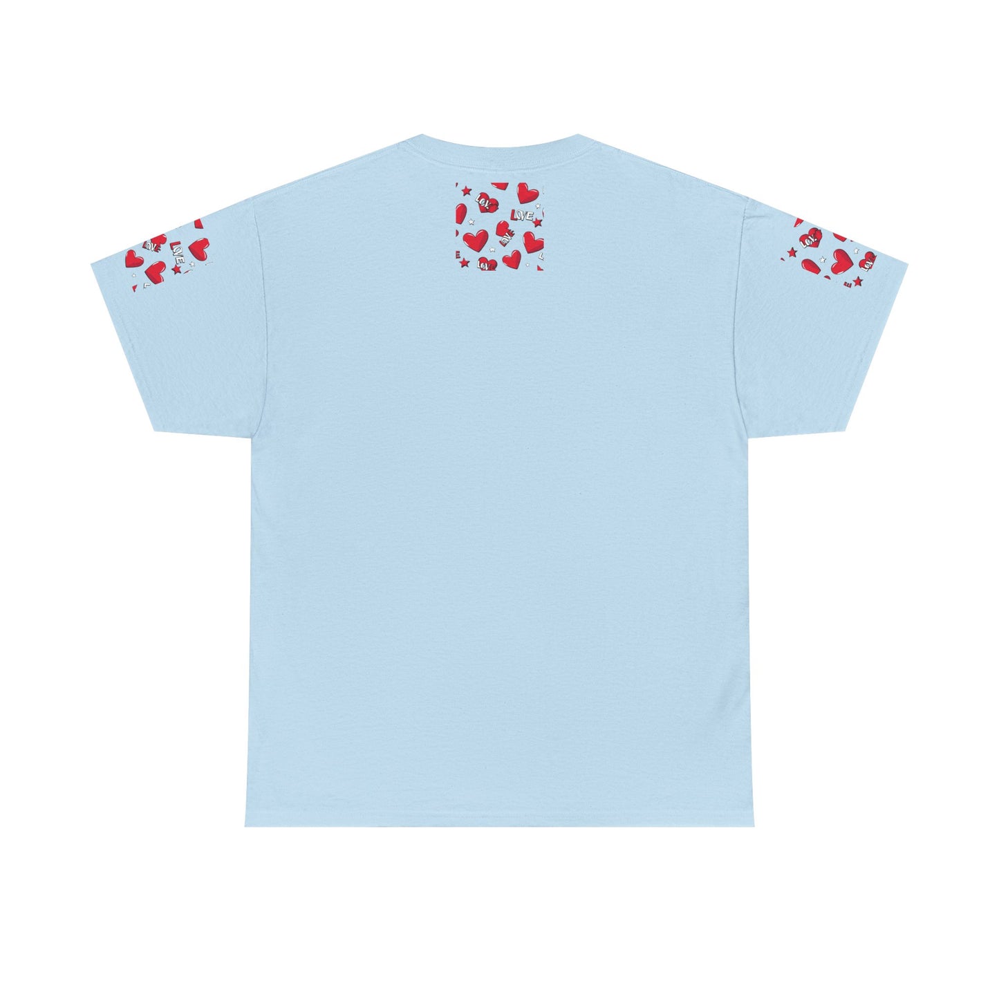 Romantic Love Heart Heavy Cotton Tee - Perfect for Everyday Wear