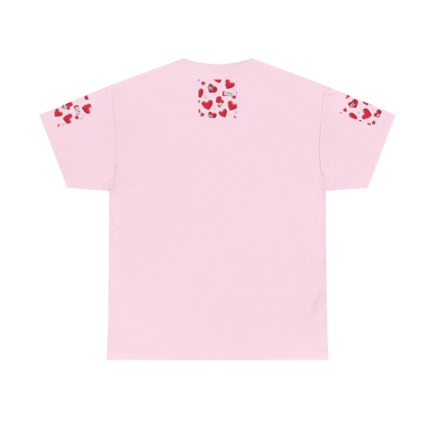 Romantic Love Heart Heavy Cotton Tee - Perfect for Everyday Wear