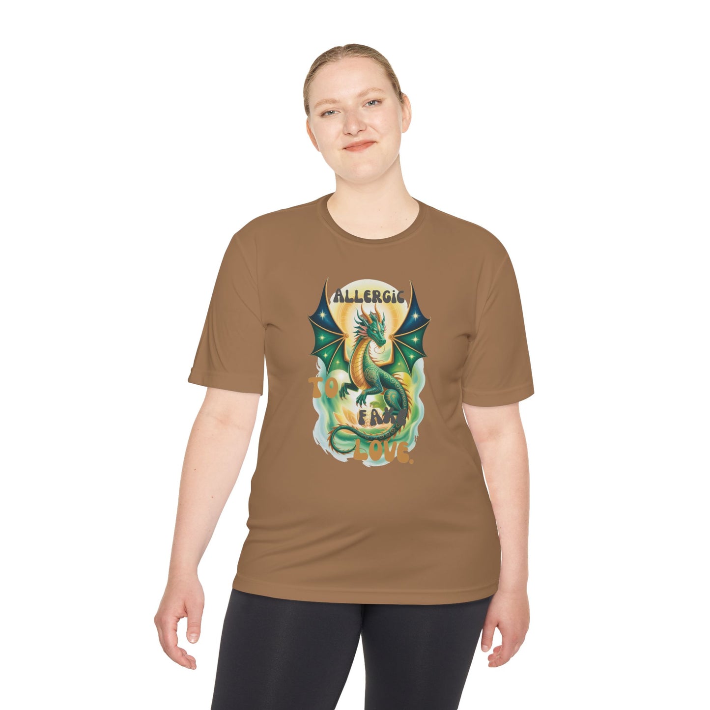 Dragon Allergy Moisture Wicking Tee, Funny T-Shirt for Allergy Awareness, Gift for Dragon Lovers, Fitness Wear, Unique Humor Tee
