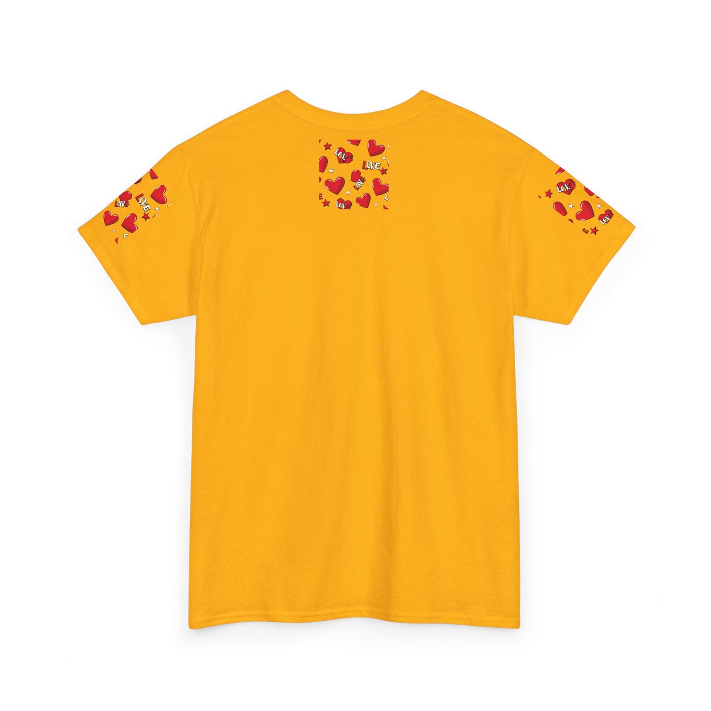 Romantic Love Heart Heavy Cotton Tee - Perfect for Everyday Wear