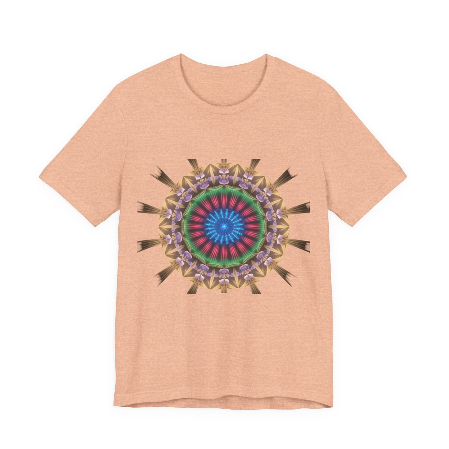 Vibrant Mandala Women Tee, Festival Wear, Boho Style, Casual Summer Tee, Gift for Friends