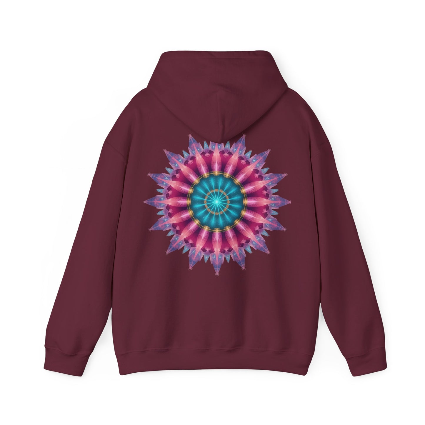 Colorful Mandala Hoodie - Cozy Unisex Heavy Blend™ Sweatshirt for Comfy Days, Gift for Art Lovers, Casual Wear, Festival Apparel