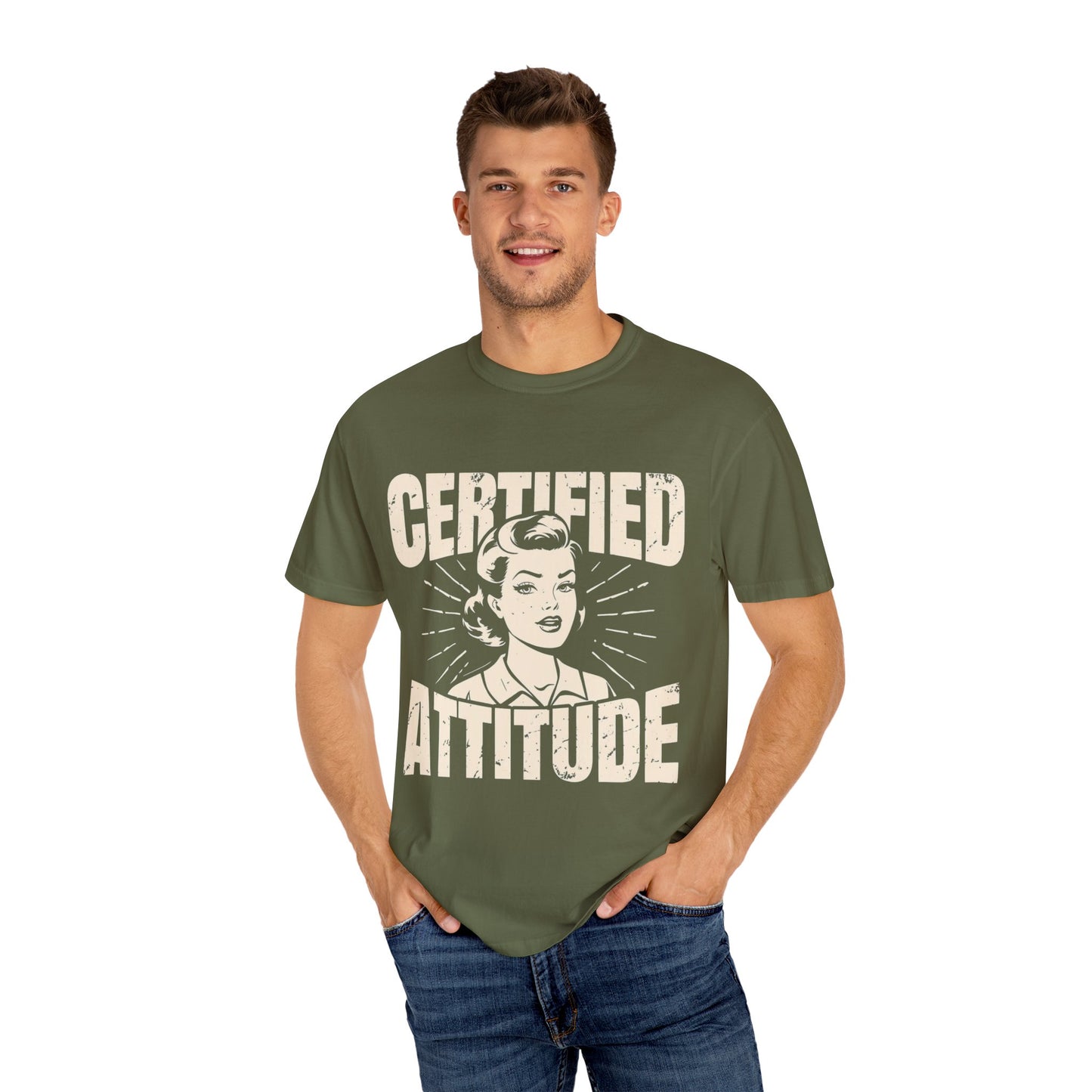 Certified Attitud Garment-Dyed T-Shirt - Casual & Confident Style