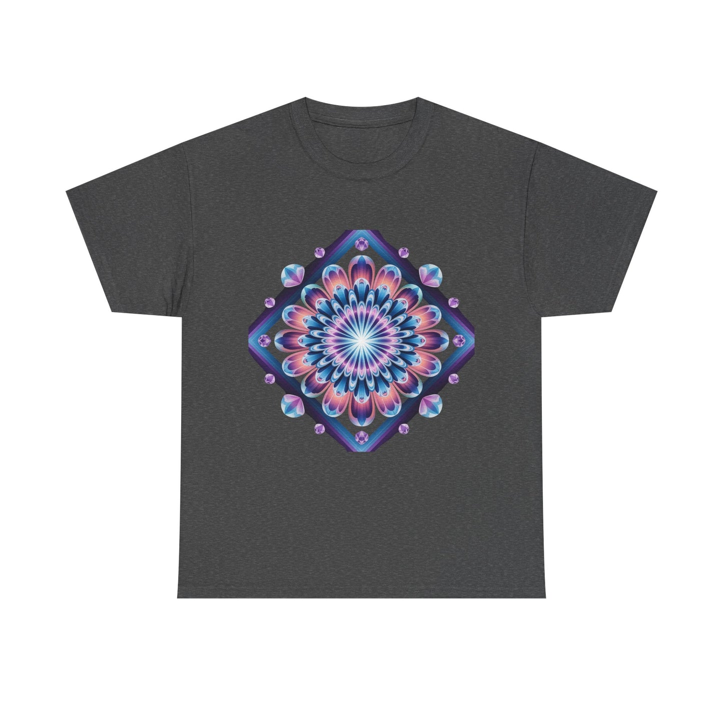 Vibrant Mandala Tee - Heavy Cotton Shirt, Bohemian Style Top, Casual Wear, Gift for Her, Festival Fashion, Summer Style