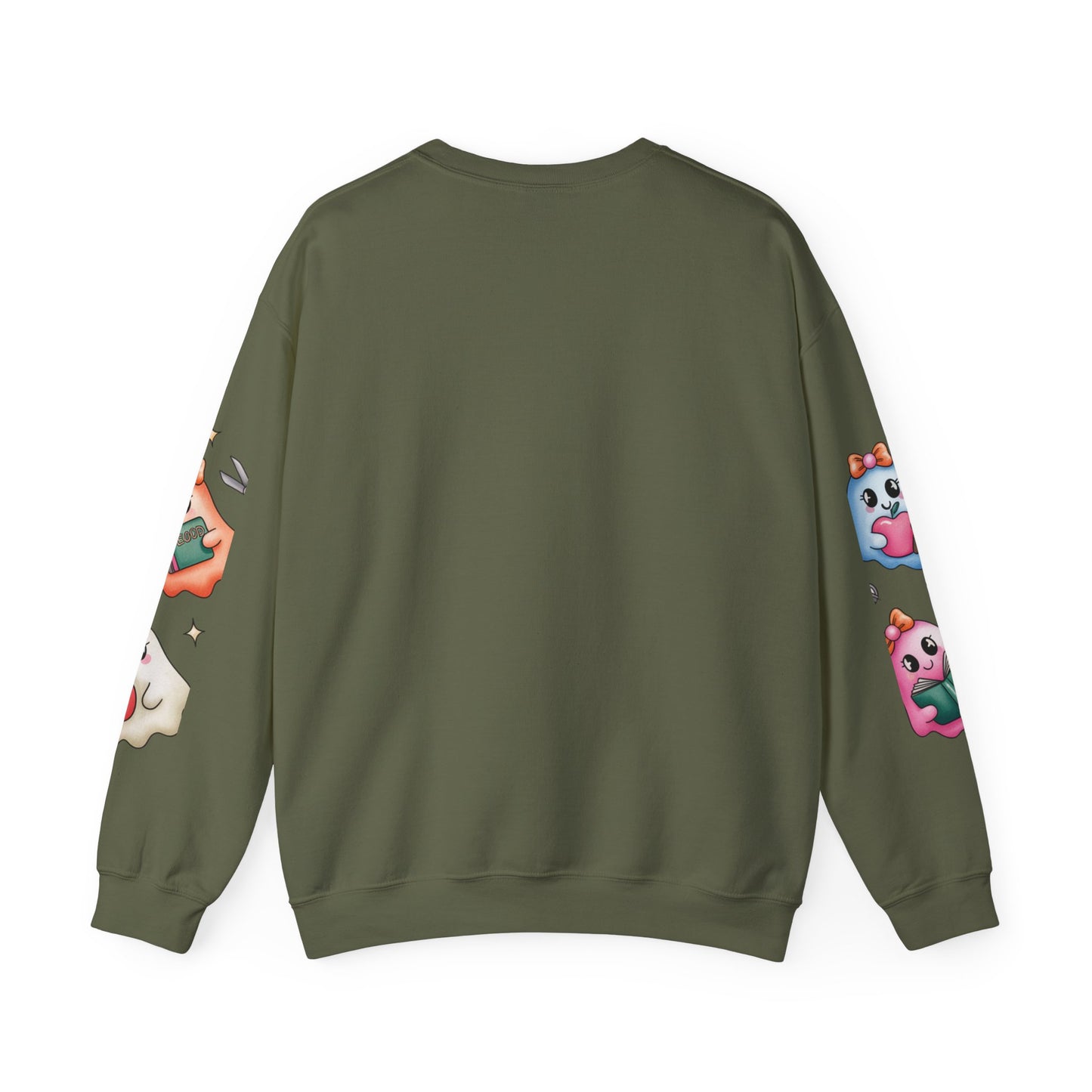 Cute Ghosts Women Crewneck Sweatshirt, Cozy Halloween Apparel, Spooky Season Outfit, Gift for Ghost Lovers, Funny Sweatshirt for Fall