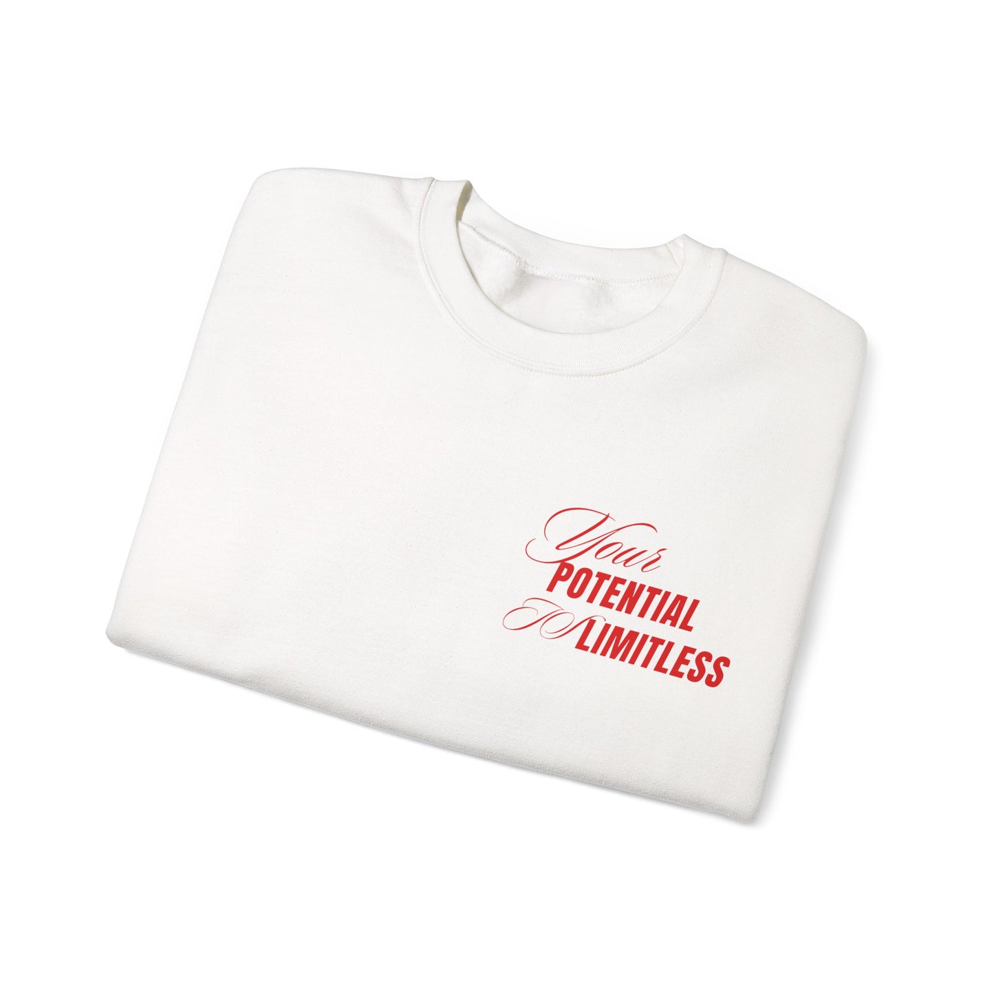 Inspirational Crewneck Sweatshirt - "Your Potential is Limitless"