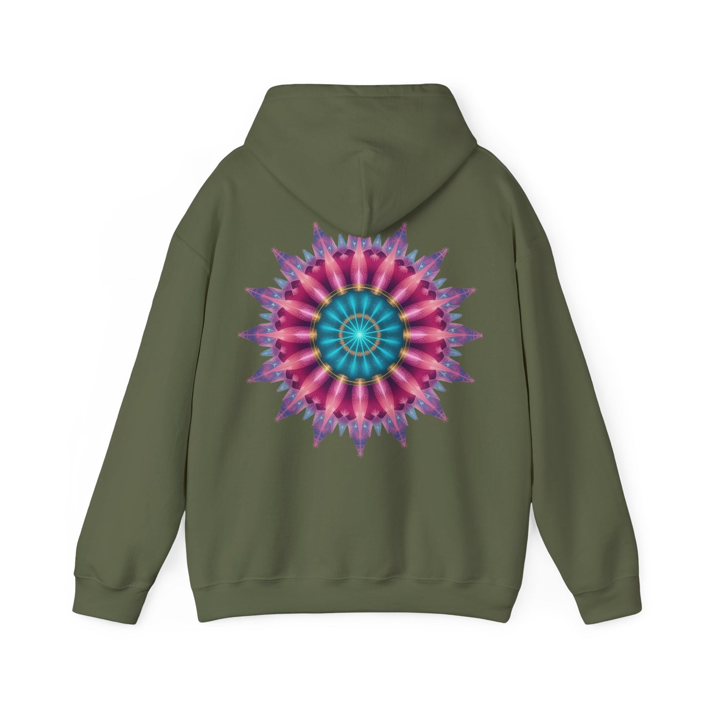 Colorful Mandala Hoodie - Cozy Unisex Heavy Blend™ Sweatshirt for Comfy Days, Gift for Art Lovers, Casual Wear, Festival Apparel