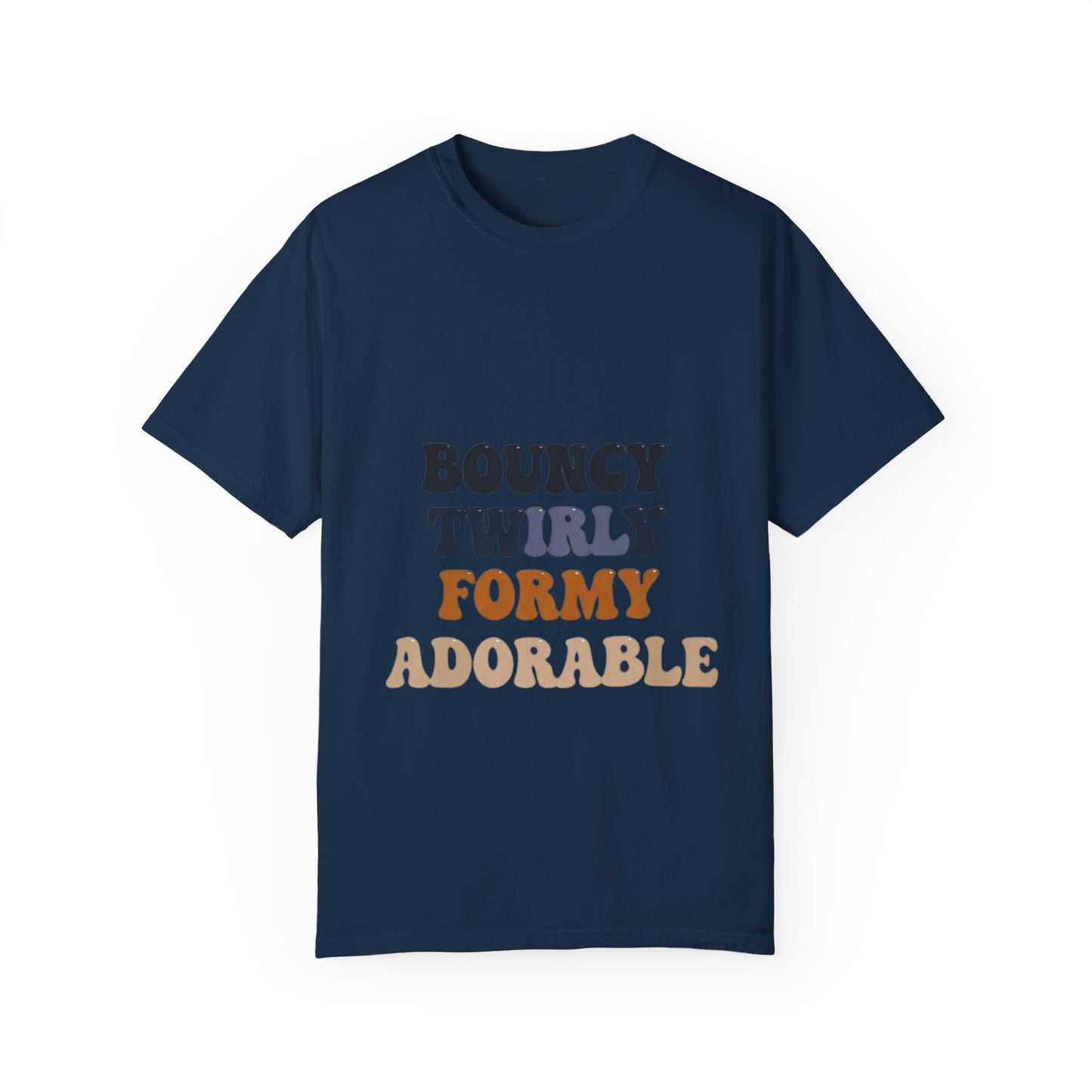 Bouncy Twirly Adorable T-Shirt – Men Garment-Dyed Tee for Fun Lovin' Souls