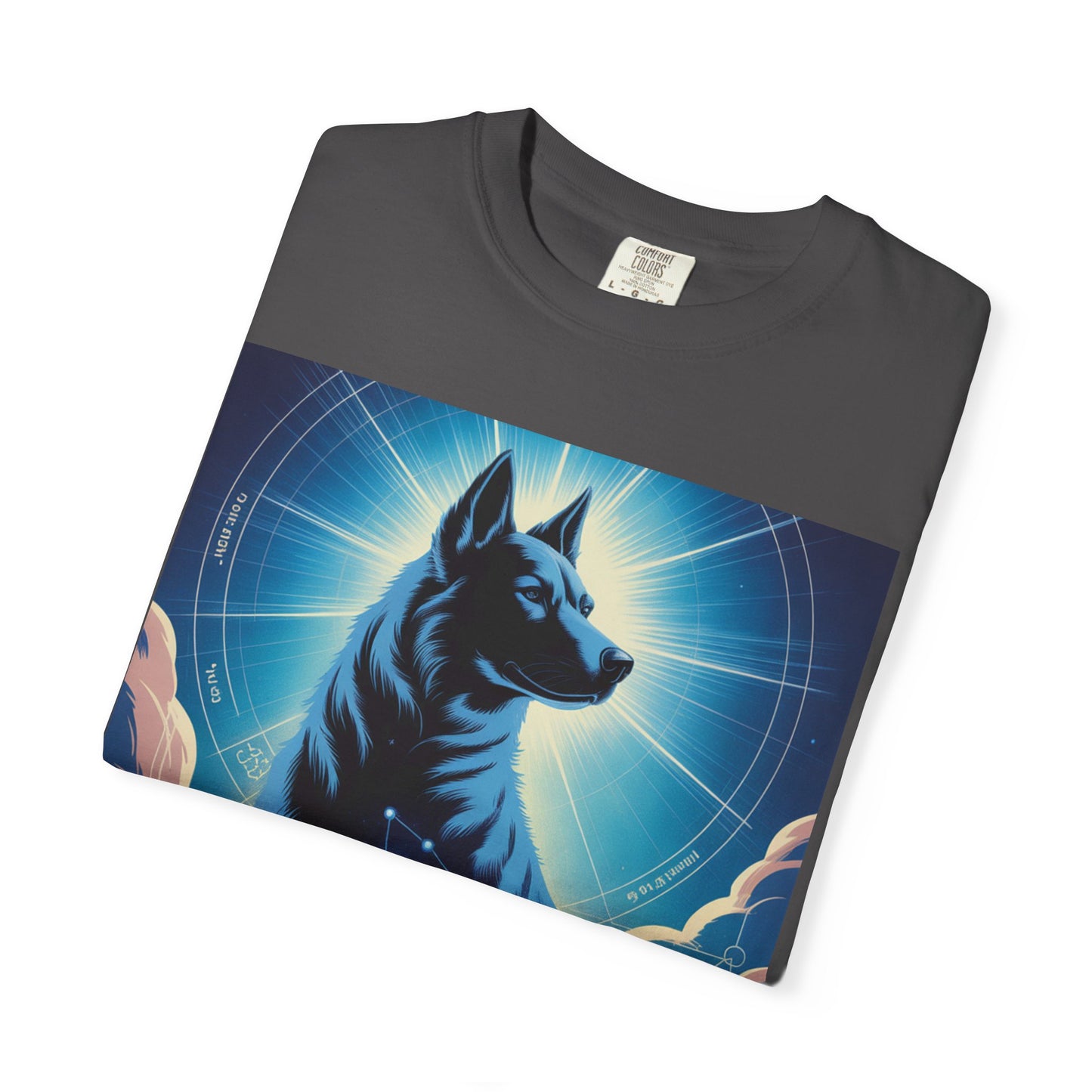 Cosmic Canine Men's T-shirt | Starry Dog Graphic Tee, Animal Lover Gift, Soft Cotton Top, Casual Wear, Unique Pet Shirt