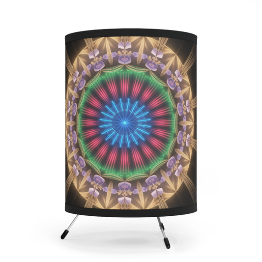 Kaleidoscope Tripod Lamp | Unique Home Decor, Bohemian Lighting, Colorful Shade, Living Room Accent, Gift for Housewarming