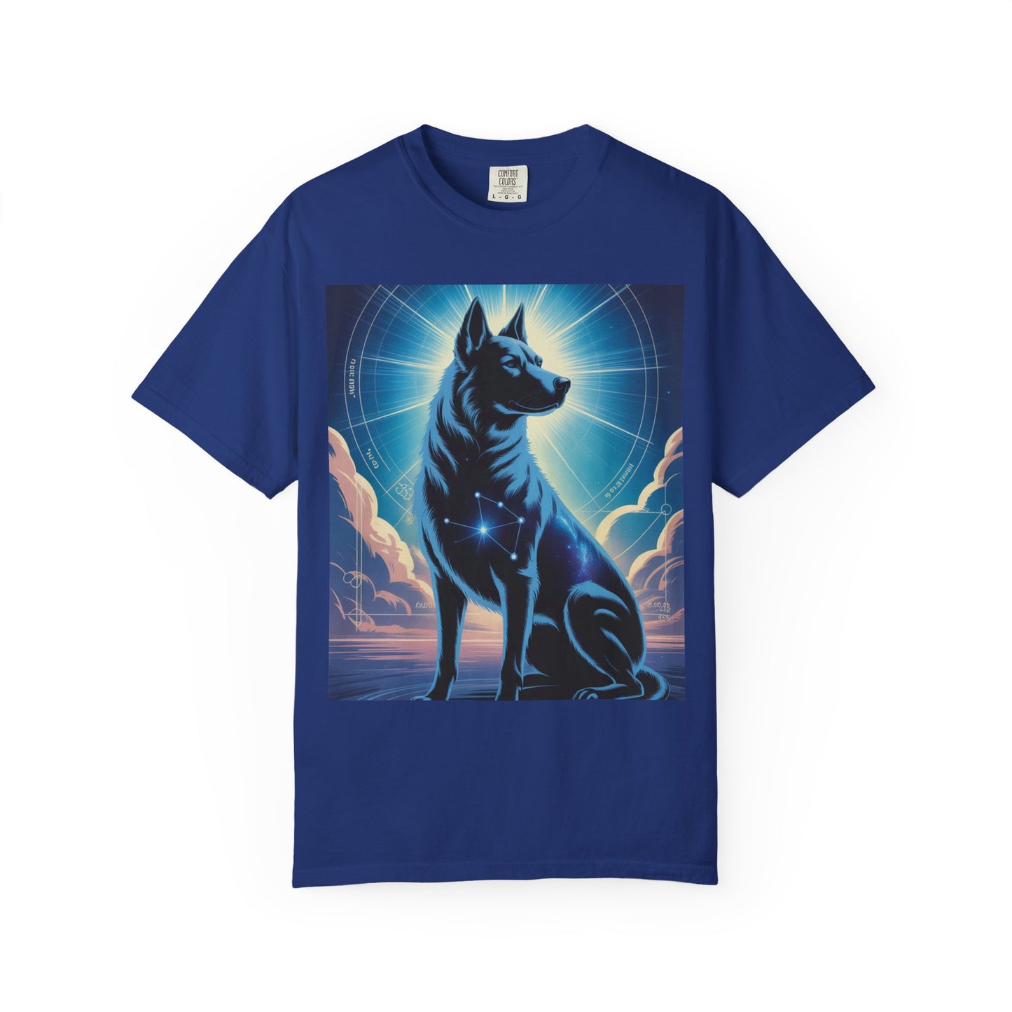 Cosmic Canine Men's T-shirt | Starry Dog Graphic Tee, Animal Lover Gift, Soft Cotton Top, Casual Wear, Unique Pet Shirt