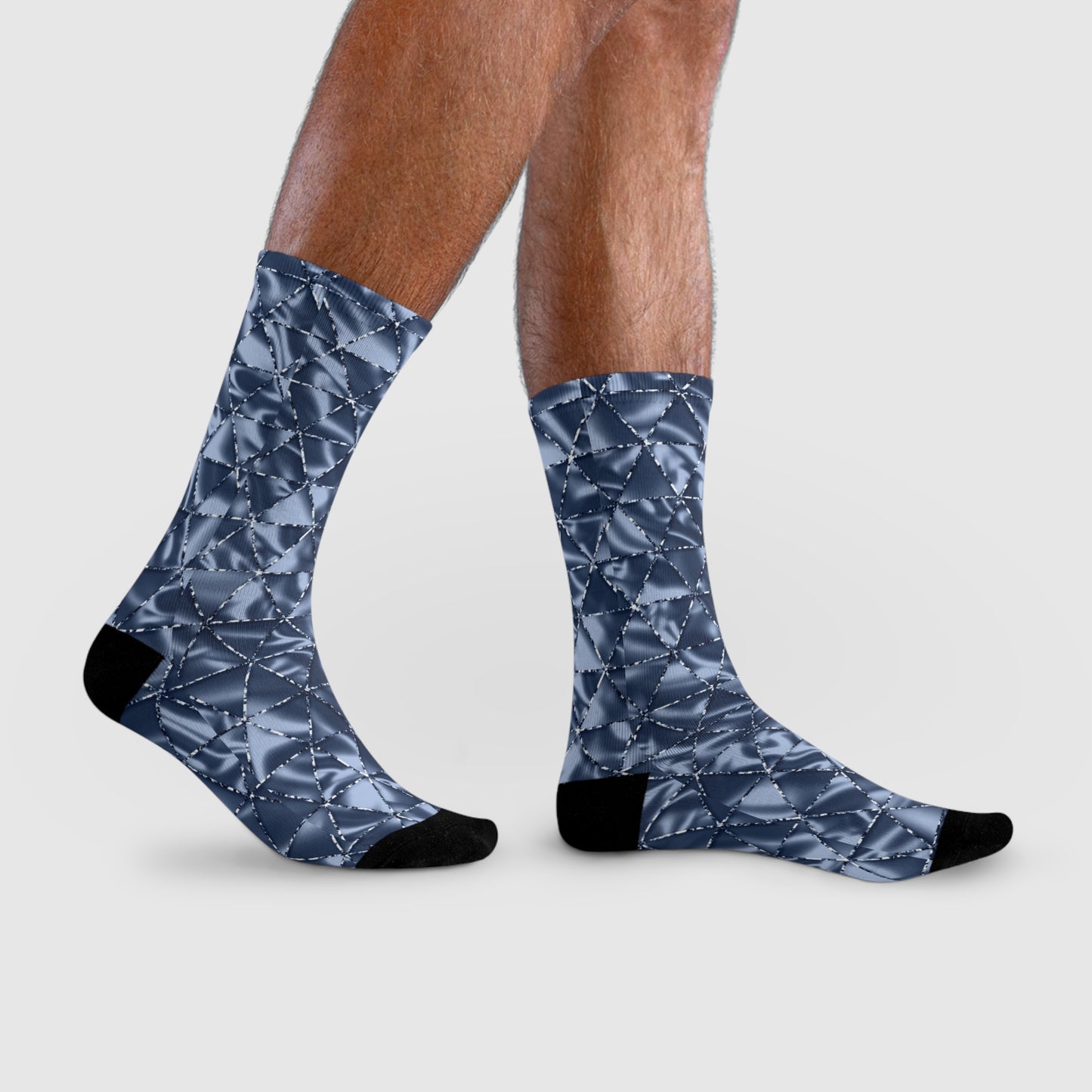 Stylish Geometric Crew Socks for Everyday Comfort