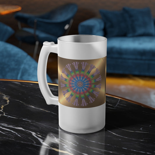 Colorful Frosted Glass Beer Mug - Perfect for Parties, Gifts, Mother's Day, and Home Decor, Fun Kitchenware, Vibrant Drinkware