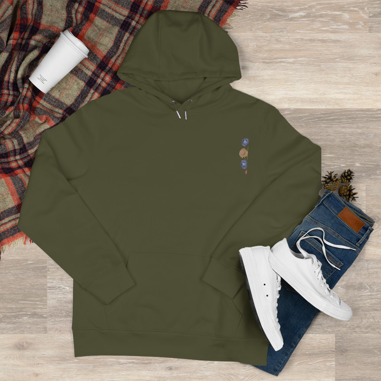 Colorful King Hooded Sweatshirt with Floral Mandala, Comfortable Streetwear, Layering Piece, Casual Wear, Trendy Hoodie