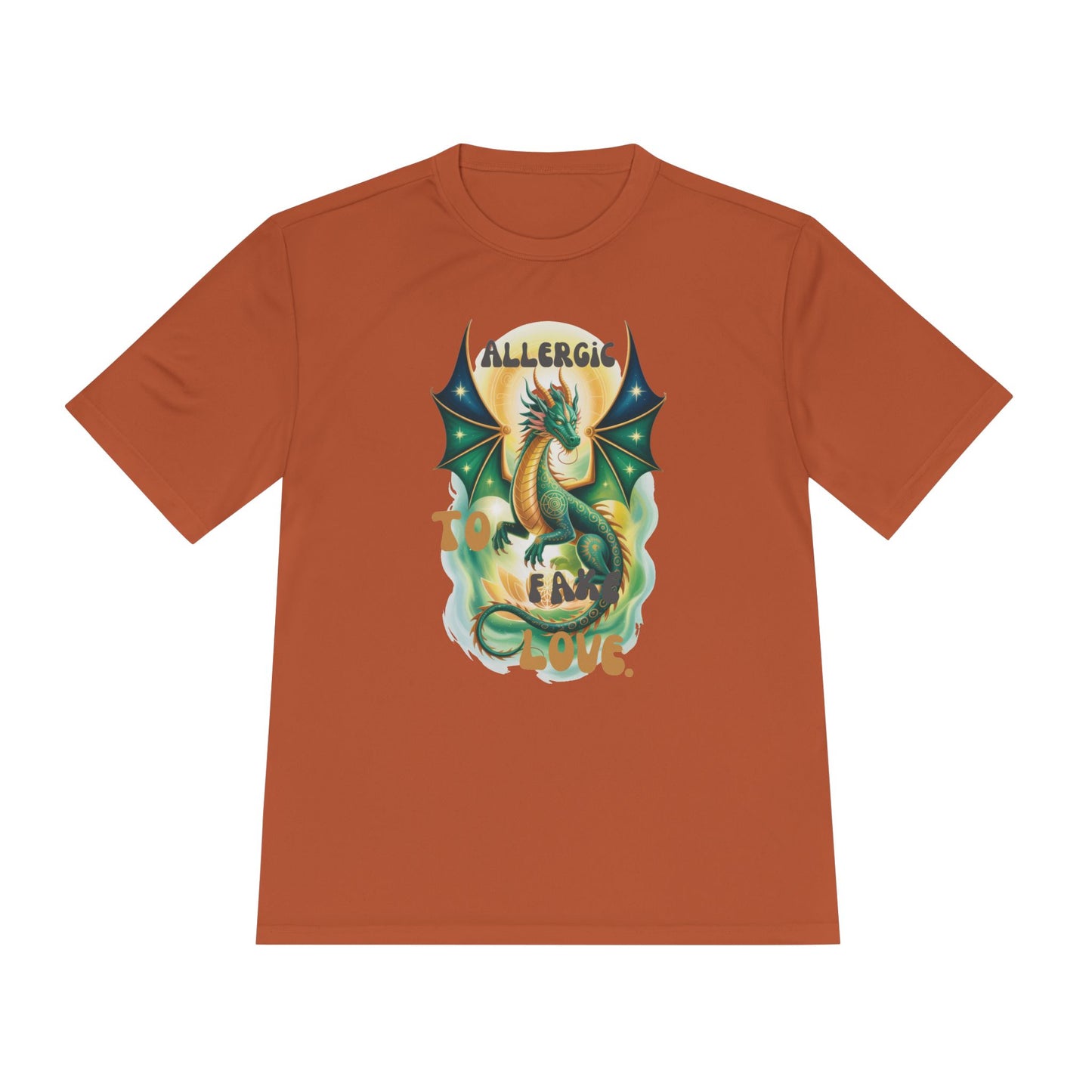Dragon Allergy Moisture Wicking Tee, Funny T-Shirt for Allergy Awareness, Gift for Dragon Lovers, Fitness Wear, Unique Humor Tee