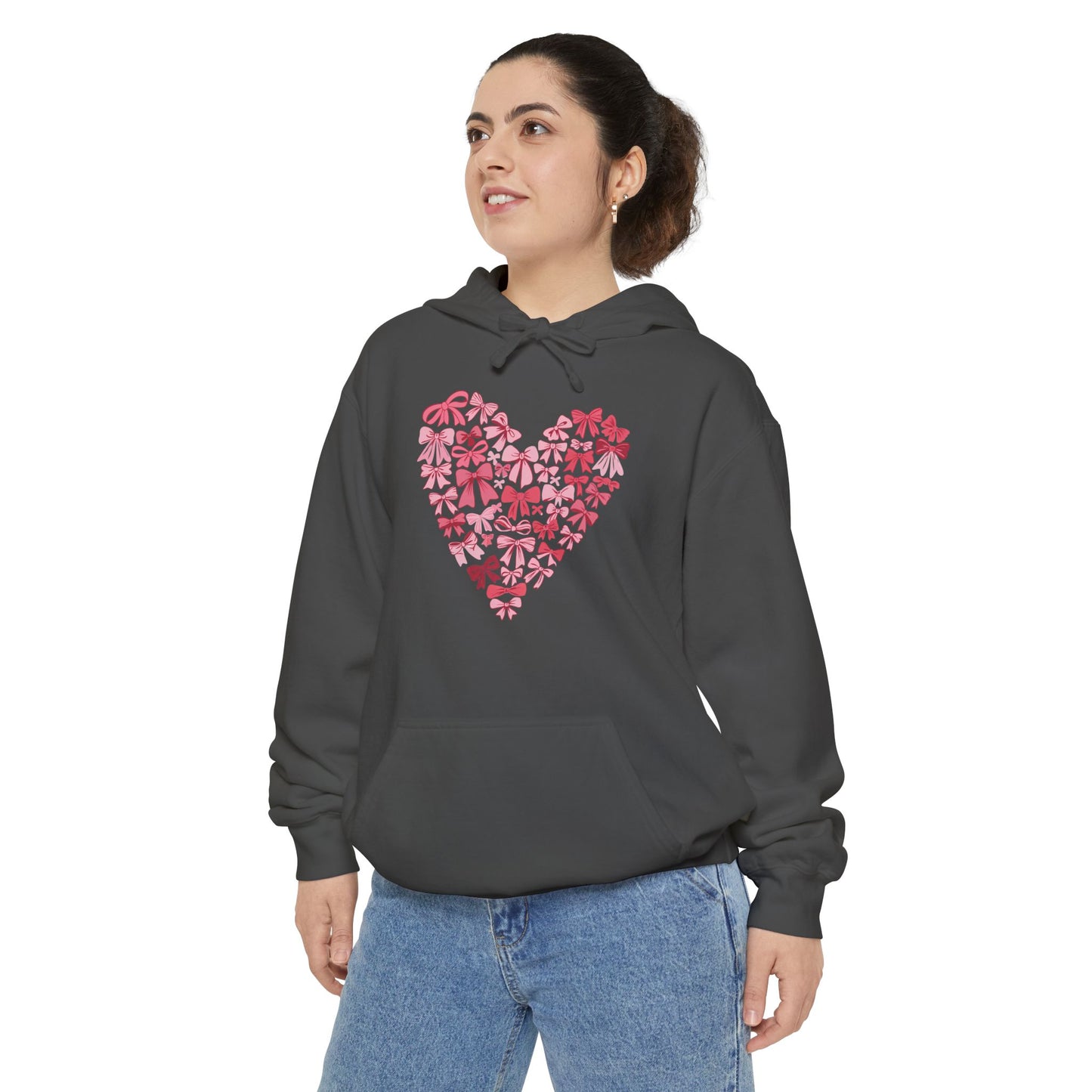 Heart Blossom Garment-Dyed Hoodie | Perfect for Casual Wear & Nature Lovers