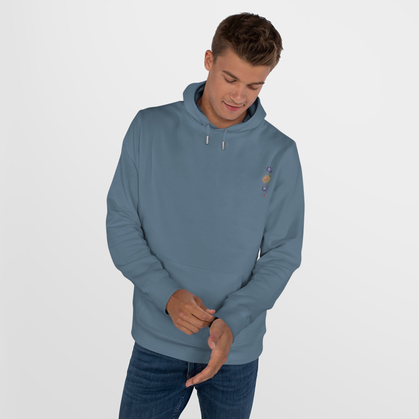 Colorful King Hooded Sweatshirt with Floral Mandala, Comfortable Streetwear, Layering Piece, Casual Wear, Trendy Hoodie