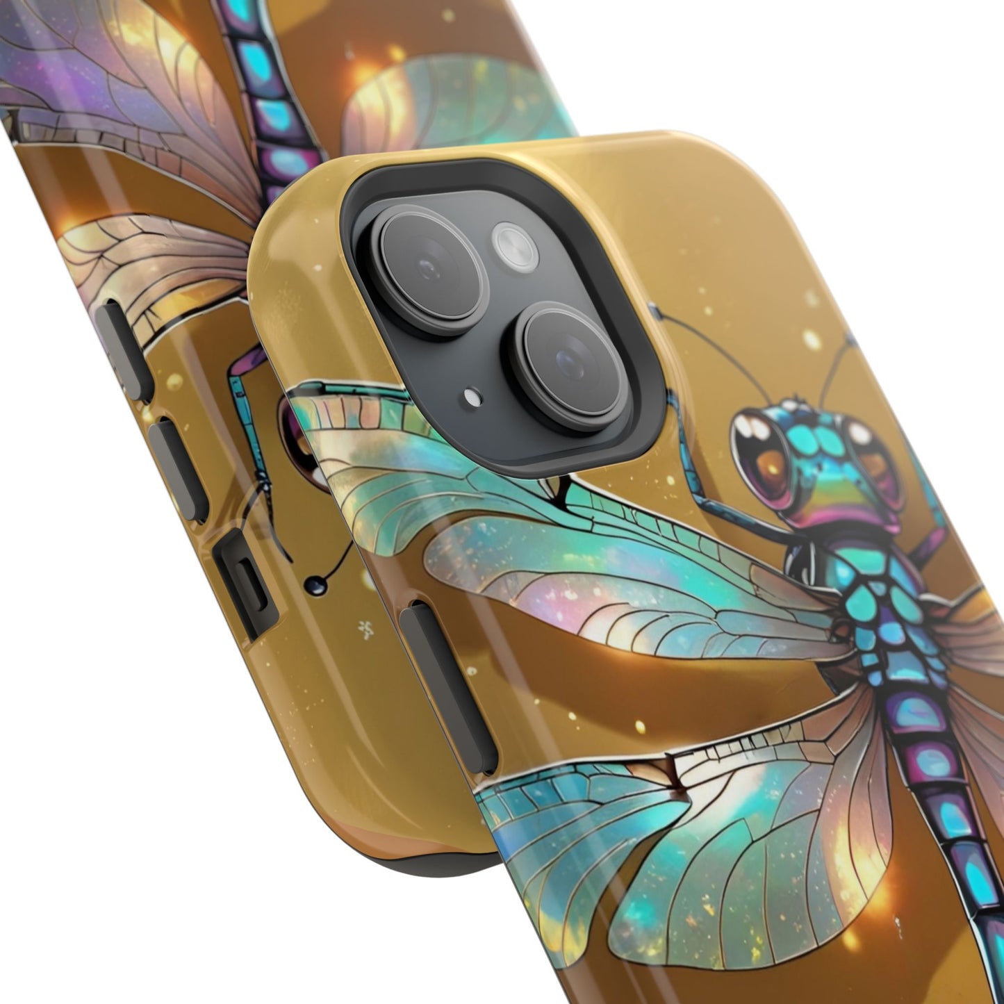 Dragonfly Magnetic Phone Case, Colorful Phone Cover, Gift for Nature Lovers, Unique Phone Accessory, Eco-Friendly Design