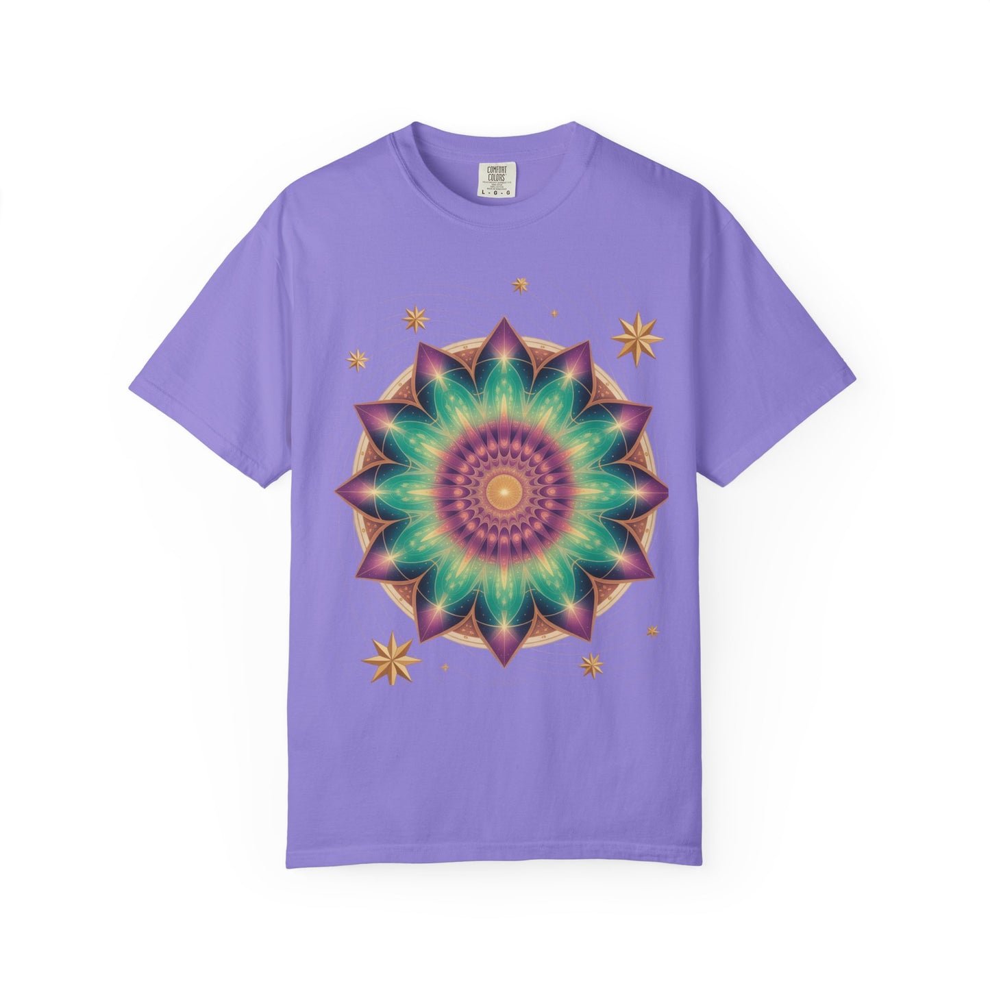 Tie-Dye Mandala T-Shirt, Spiritual Apparel, Bohemian Style Tee, Festival Wear, Eco-Friendly Fashion