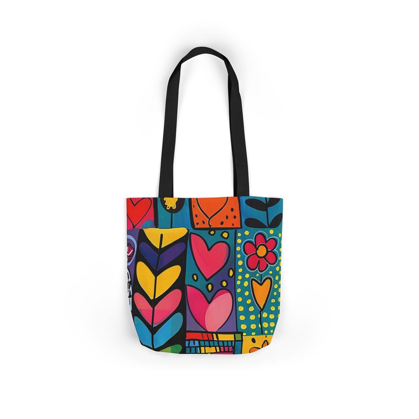 Colorful Canvas Tote Bag with 5-Color Straps - Perfect for Spring & Summer Outings