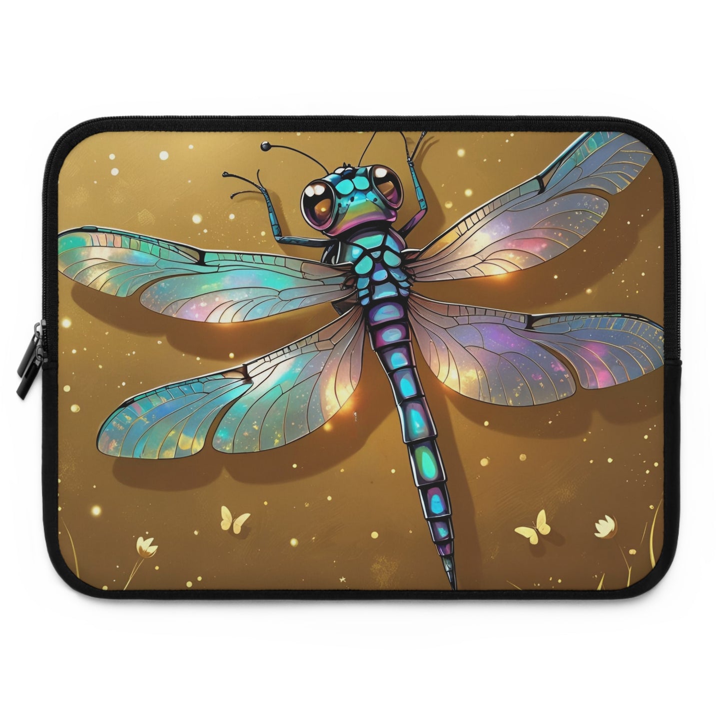 Colorful Dragonfly Laptop Sleeve, Artistic Laptop Case, Unique Zip Pouch, Gift for Students, Mother’s Day Present, Tech Accessory