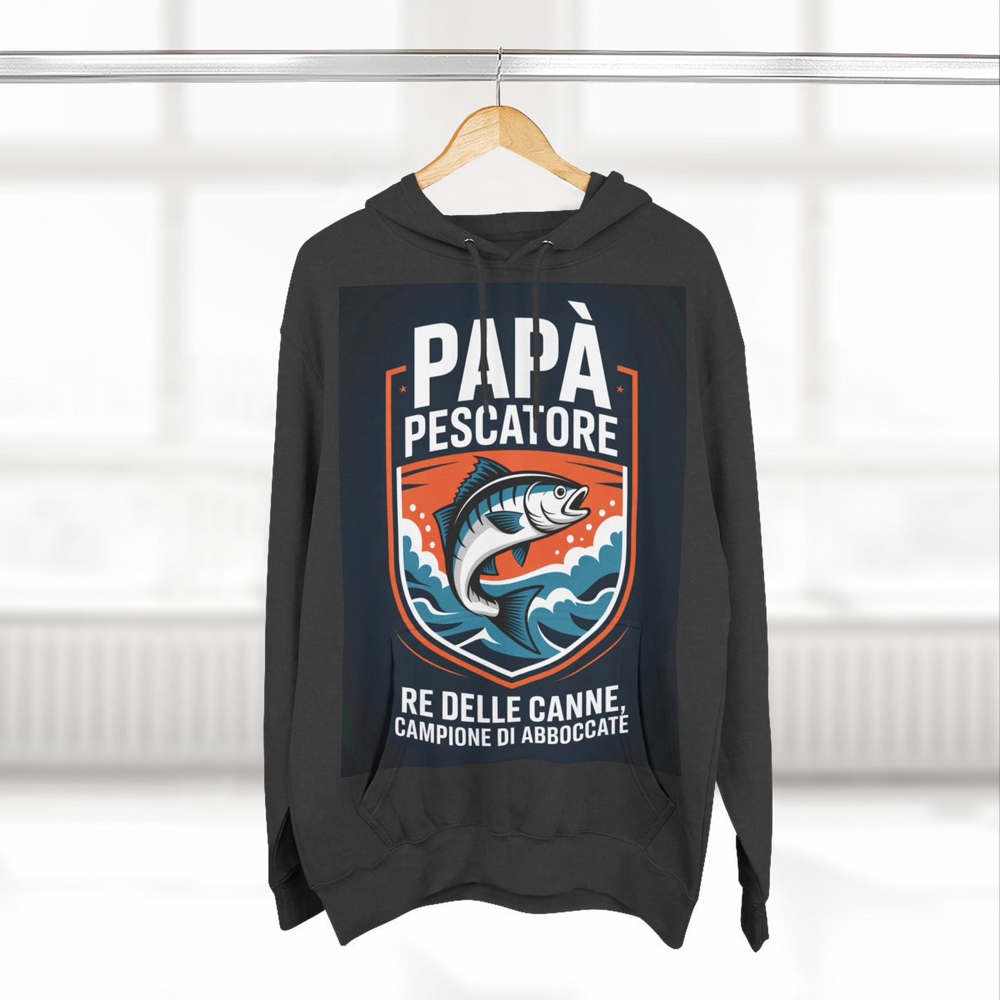 Fishing Dad Fleece Hoodie - Perfect Gift for Pescatore Lovers, Cozy Pullover for Fathers Day, Fishing Enthusiasts, Casual Wear, [...]