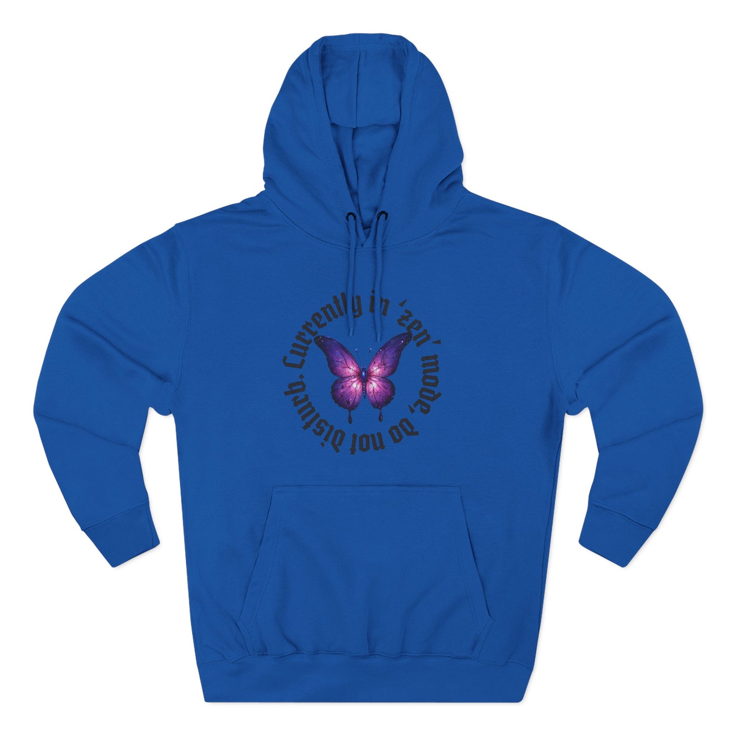 Butterfly Quote Fleece Hoodie - 'Currently in Gear'