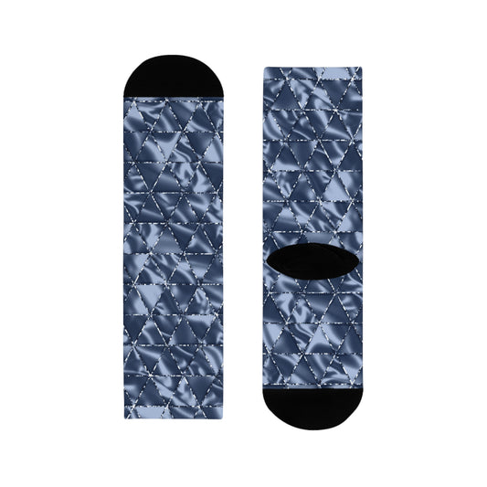 Stylish Geometric Crew Socks for Everyday Comfort