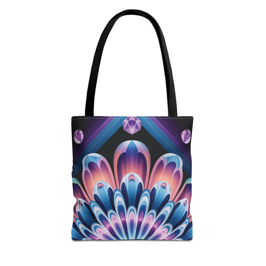 Colorful Floral Tote Bag, Boho Style Bag, AOP Design for Shopping, Beach, Gym, Travel, Eco-Friendly Gift