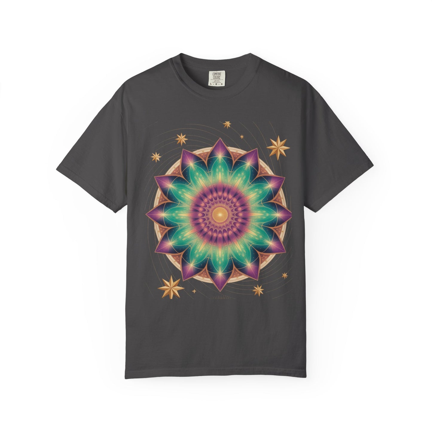 Tie-Dye Mandala T-Shirt, Spiritual Apparel, Bohemian Style Tee, Festival Wear, Eco-Friendly Fashion