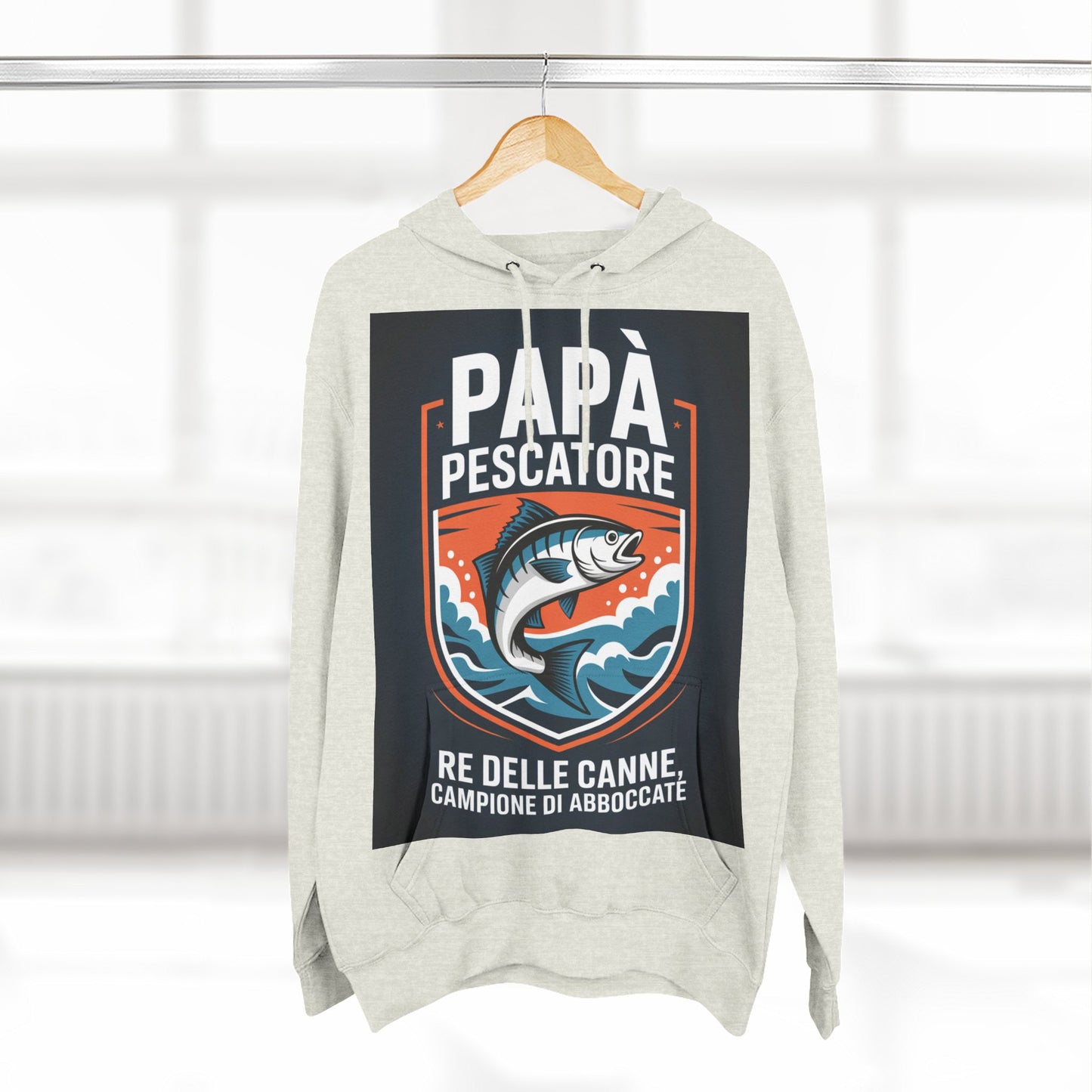 Fishing Dad Fleece Hoodie - Perfect Gift for Pescatore Lovers, Cozy Pullover for Fathers Day, Fishing Enthusiasts, Casual Wear, [...]