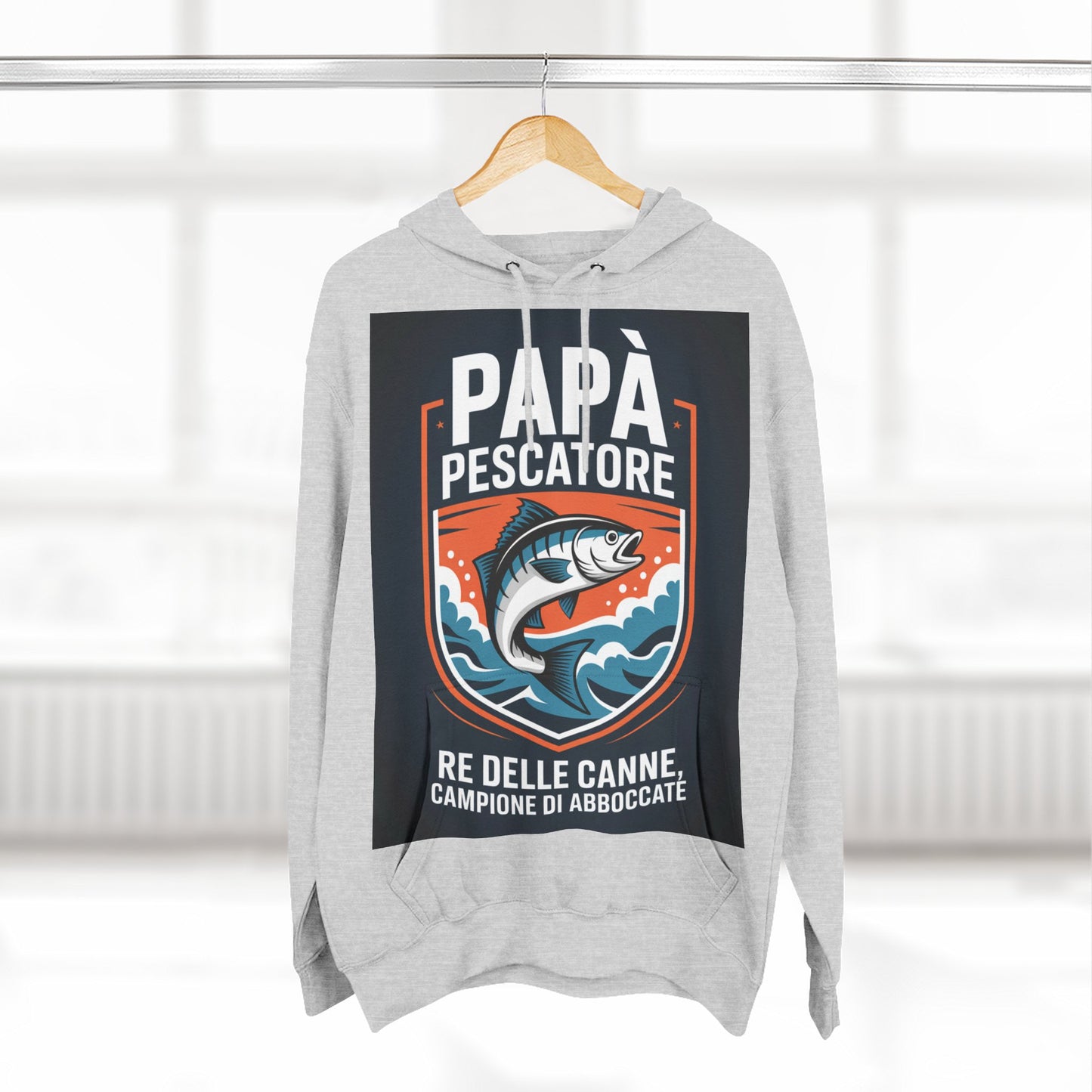 Fishing Dad Fleece Hoodie - Perfect Gift for Pescatore Lovers, Cozy Pullover for Fathers Day, Fishing Enthusiasts, Casual Wear, [...]