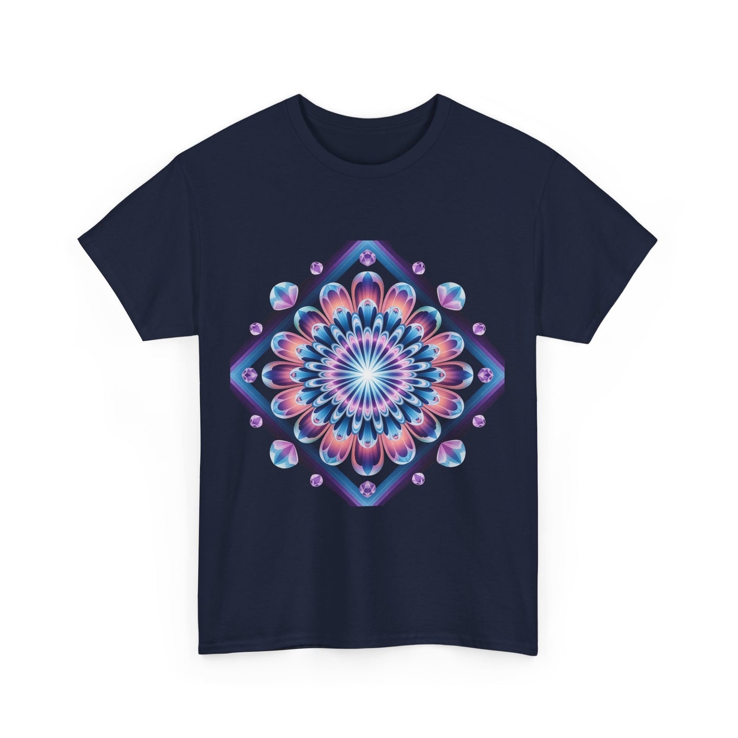 Vibrant Mandala Tee - Heavy Cotton Shirt, Bohemian Style Top, Casual Wear, Gift for Her, Festival Fashion, Summer Style