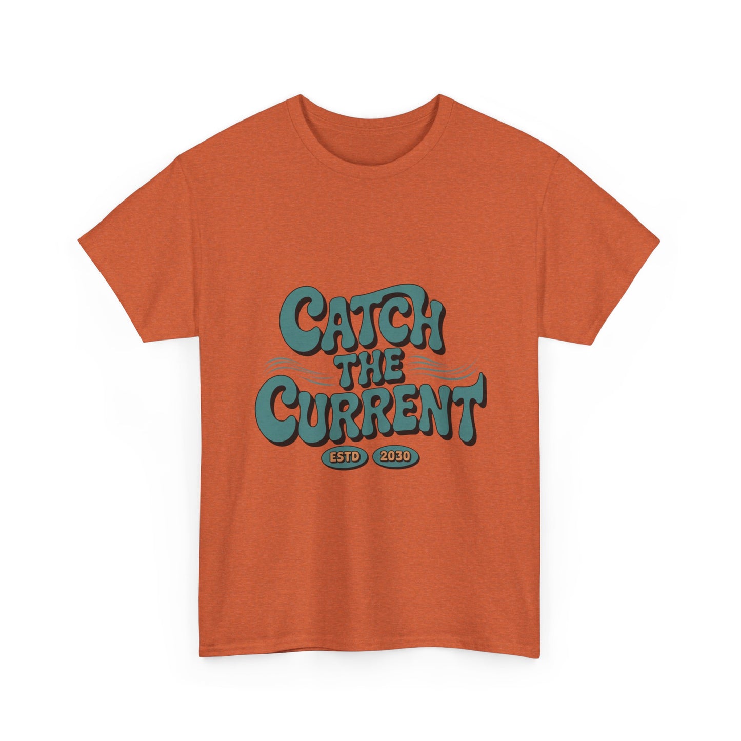 Catch the Current Tee, Relaxed Cotton T-Shirt, Beach Vibe Top, Casual Wear, Perfect Gift for Surfers, Summer Fun