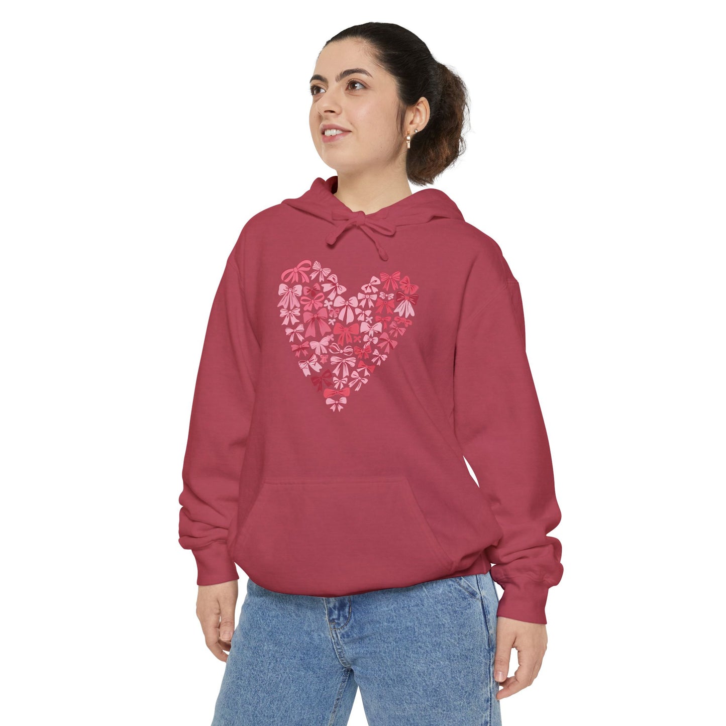 Heart Blossom Garment-Dyed Hoodie | Perfect for Casual Wear & Nature Lovers