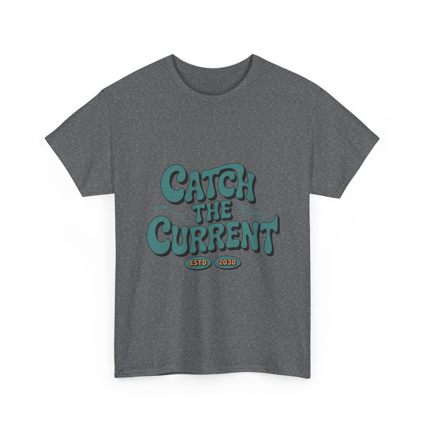Catch the Current Tee, Relaxed Cotton T-Shirt, Beach Vibe Top, Casual Wear, Perfect Gift for Surfers, Summer Fun