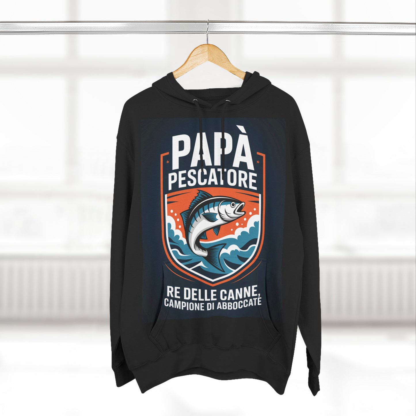 Fishing Dad Fleece Hoodie - Perfect Gift for Pescatore Lovers, Cozy Pullover for Fathers Day, Fishing Enthusiasts, Casual Wear, [...]