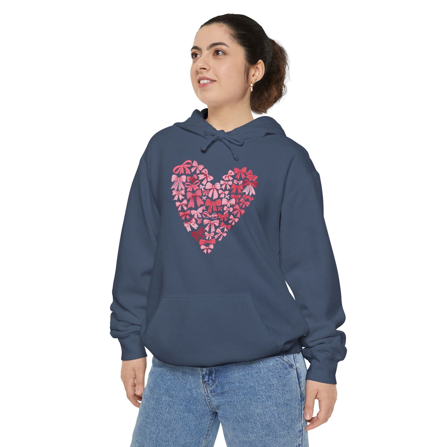 Heart Blossom Garment-Dyed Hoodie | Perfect for Casual Wear & Nature Lovers